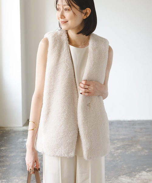 Noble（ノーブル）の「スノーボアボリュームフォルムベスト（ベスト