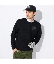 FILA GOLF/フィラゴルフ ゴルフウェア ブランド ロゴ 撥水 軽量 クルーネック 長袖 ニットセーター