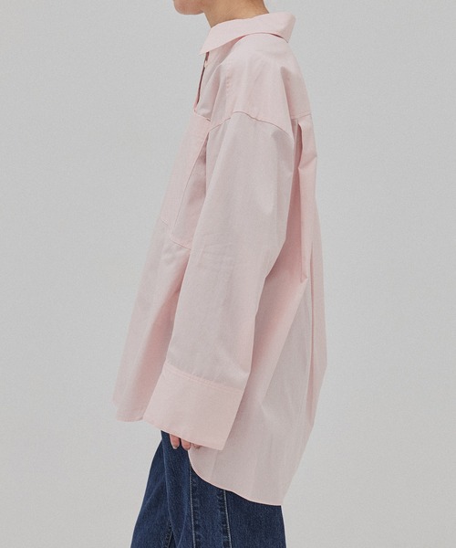 PUBLIC TOKYO（パブリックトウキョウ）の「【残りわずか】ビッグポケットラウンドシャツ（シャツ/ブラウス・レディース・ピンク/ブルー/ホワイト/チェック・FREE）」の14枚目の写真