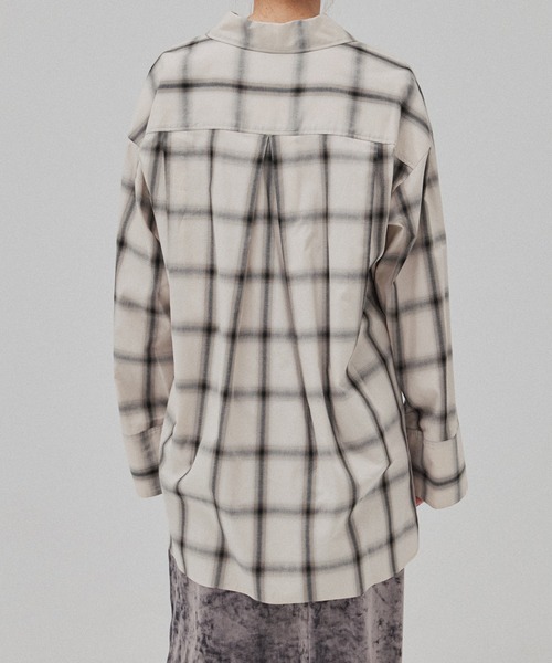 PUBLIC TOKYO（パブリックトウキョウ）の「【残りわずか】ビッグポケットラウンドシャツ（シャツ/ブラウス・レディース・ピンク/ブルー/ホワイト/チェック・FREE）」の9枚目の写真