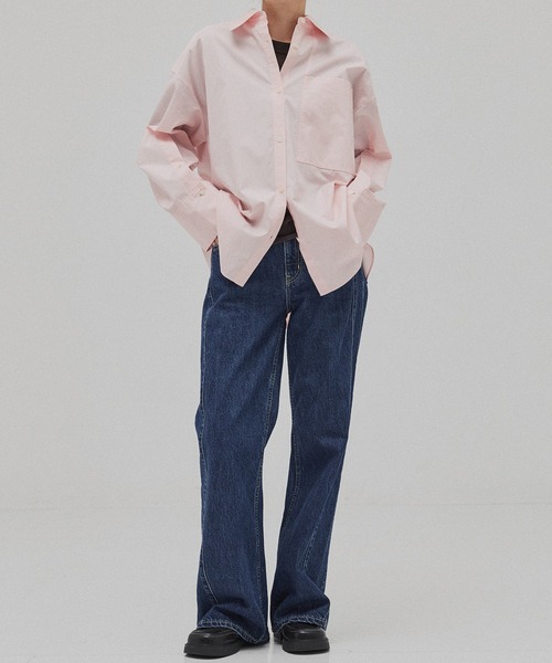 PUBLIC TOKYO（パブリックトウキョウ）の「【残りわずか】ビッグポケットラウンドシャツ（シャツ/ブラウス・レディース・ピンク/ブルー/ホワイト/チェック・FREE）」の17枚目の写真