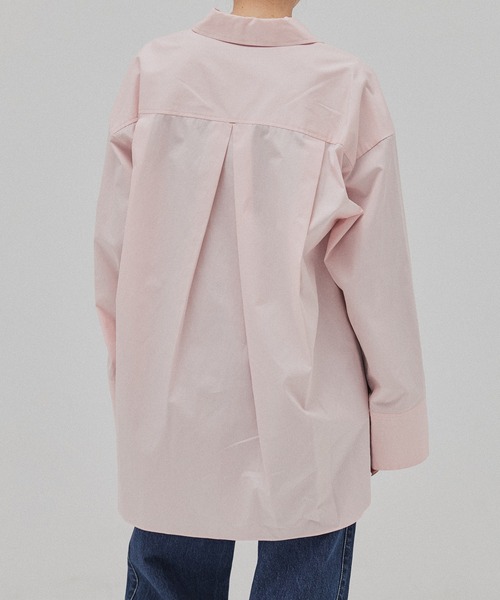 PUBLIC TOKYO（パブリックトウキョウ）の「【残りわずか】ビッグポケットラウンドシャツ（シャツ/ブラウス・レディース・ピンク/ブルー/ホワイト/チェック・FREE）」の13枚目の写真