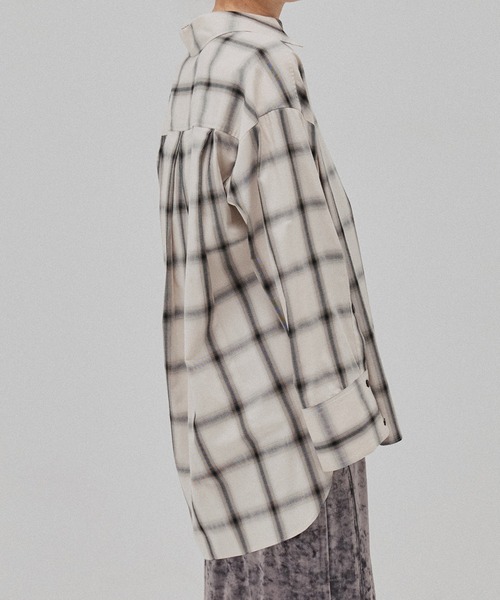 PUBLIC TOKYO（パブリックトウキョウ）の「【残りわずか】ビッグポケットラウンドシャツ（シャツ/ブラウス・レディース・ピンク/ブルー/ホワイト/チェック・FREE）」の8枚目の写真