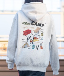 【ag】〔GERRY/ジェリー〕キャンピングボーイ/キャンピングギアイラスト バックプリント&刺繍 パーカー