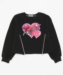 X-girl Stages | ハートグラフィティジッププルオーバー(スウェット)