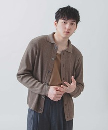 ZIP FIVE -White Line-（ジップファイブホワイトライン）の「【White Line】 リブ ニット シャツカーディガン / 短丈 ニット（カーディガン/ボレロ）」