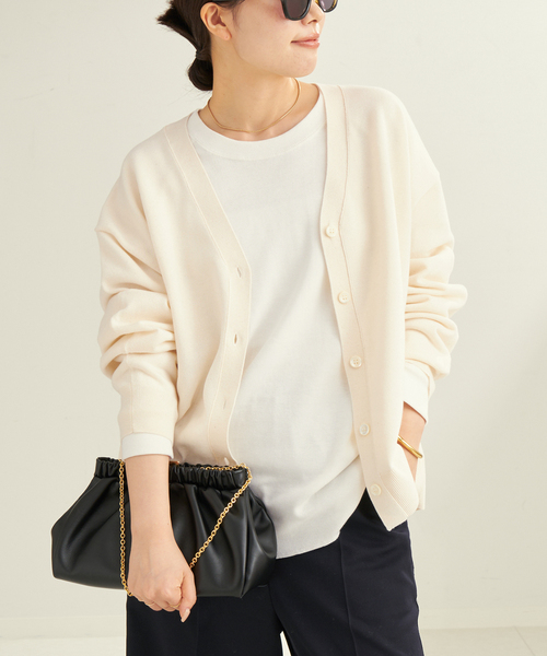 plage（プラージュ）の「《WEB限定追加》sweat kn nuance  カーディガン（カーディガン/ボレロ・レディース・ホワイト/ライトグレー/チャコールグレー・FREE）」の2枚目の写真