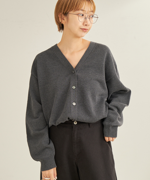 plage（プラージュ）の「《WEB限定追加》sweat kn nuance  カーディガン（カーディガン/ボレロ・レディース・ホワイト/ライトグレー/チャコールグレー・FREE）」の4枚目の写真