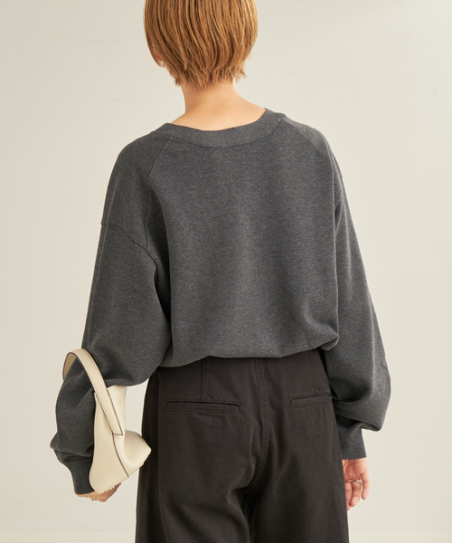 plage（プラージュ）の「《WEB限定追加》sweat kn nuance  カーディガン（カーディガン/ボレロ・レディース・ホワイト/ライトグレー/チャコールグレー・FREE）」の8枚目の写真