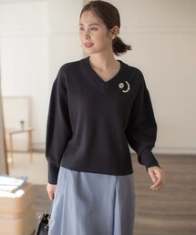 ウールカシミヤミックス Vネックニット