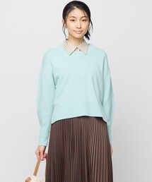 ウールカシミヤミックス Vネックニット