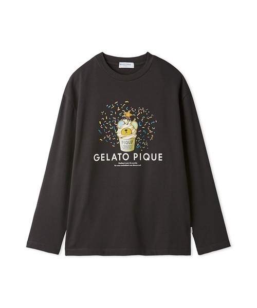 【HOMME】インレーソフトクリームベアプリントロンT ダークグレイ M セール】【HOMME】インレーソフトクリームベアプリントロンT