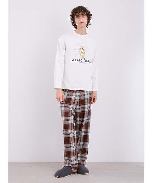 【HOMME】インレーソフトクリームベアプリントロンT ダークグレイ M セール】【HOMME】インレーソフトクリームベアプリントロンT