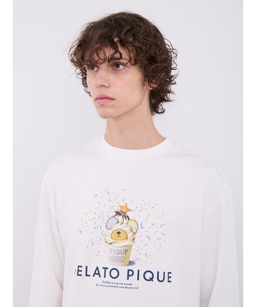 【HOMME】インレーソフトクリームベアプリントロンT ダークグレイ M セール】【HOMME】インレーソフトクリームベアプリントロンT