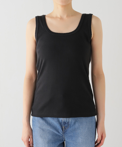 Spick & Span(スピックアンドスパン)の「Uネックノースリーブ(タンクトップ・レディース・ベージュ/ブラック・FREE)」の12枚目の写真