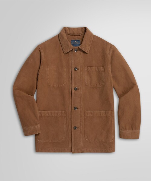 BROOKS BROTHERS(ブルックスブラザーズ)の「コットン モールスキン チョアジャケット(カバーオール・メンズ・ブラウン/ネイビー・MEDIUM/SMALL/LARGE/X-LARGE)」の2枚目の写真