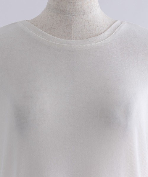 EN NEUME(エンノイム)の「Power Net Mesh Top(Tシャツ/カットソー・レディース・ブラック/オリーブ/グレー/ホワイト・FREE)」の17枚目の写真