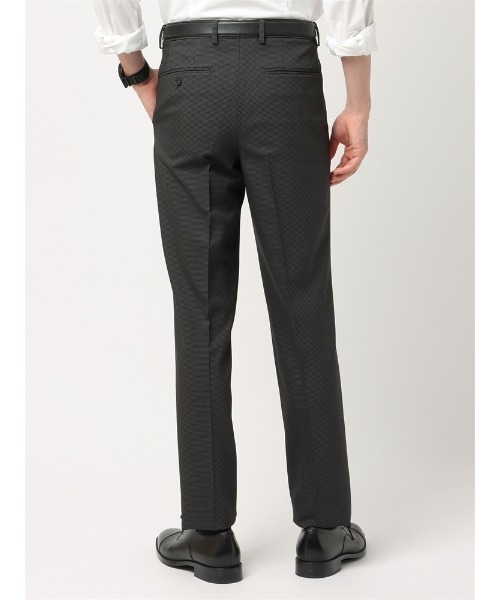 SUIT SQUARE(スーツスクエア)の「最高パンツ 2WAYストレッチ ウールライクポリエステルツイル ハウンドトゥース RS07(スラックス・メンズ・チャコールグレー・M(79cm)/S(76cm)/L(82cm)/LL(85cm)/SS(73cm)/3L(88cm))」の9枚目の写真