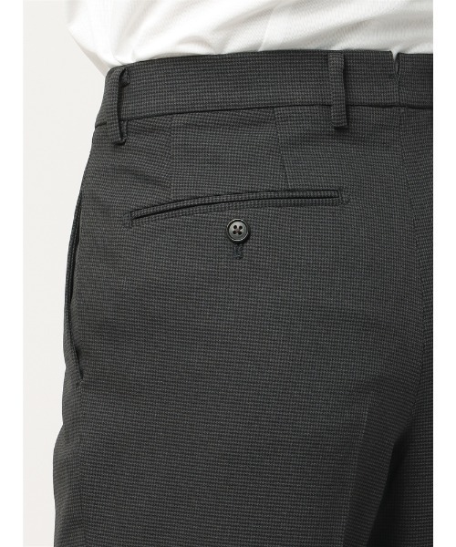 SUIT SQUARE(スーツスクエア)の「最高パンツ 2WAYストレッチ ウールライクポリエステルツイル ハウンドトゥース RS07(スラックス・メンズ・チャコールグレー・M(79cm)/S(76cm)/L(82cm)/LL(85cm)/SS(73cm)/3L(88cm))」の7枚目の写真