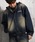 LauferiCt@[j́uyLauferzI[o[_C fj t[hu] yZbgAbv\z/ Overdyed denim hooded blousonifjWPbgjvbu[