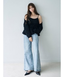 FRAY I.D | タックデザインワイドデニムパンツ(デニムパンツ)