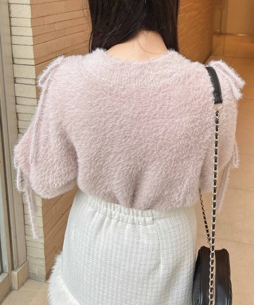 INGNI（イング）の「フェザー袖リボンニット（ニット/セーター・レディース・ピンク/アイボリー/ブラック/グレー系その他・M）」の20枚目の写真