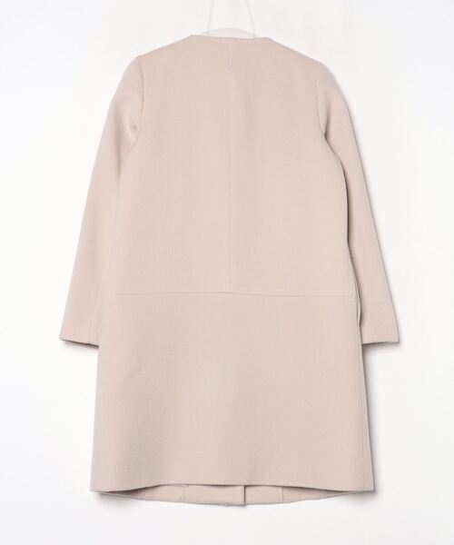 LAISSE PASSE(レッセパッセ)の「【尾州織】ノーカラーコート(ノーカラーコート・レディース・ベージュ・SMALL/MEDIUM)」の4枚目の写真