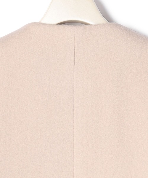 LAISSE PASSE(レッセパッセ)の「【尾州織】ノーカラーコート(ノーカラーコート・レディース・ベージュ・SMALL/MEDIUM)」の6枚目の写真
