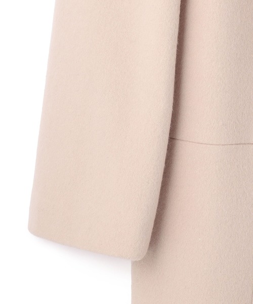 LAISSE PASSE(レッセパッセ)の「【尾州織】ノーカラーコート(ノーカラーコート・レディース・ベージュ・SMALL/MEDIUM)」の7枚目の写真