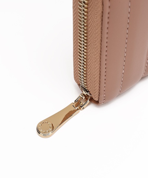 MERCURYDUO（マーキュリーデュオ）の「【MERCURYDUO/マーキュリーデュオ】ストライプキルティング　ラウンド長財布（財布・レディース・イエロー/シルバー/アイボリー/ブラック/ピンク・FREE）」の14枚目の写真