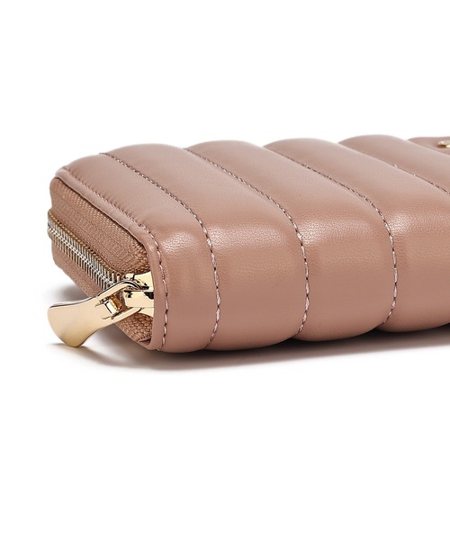 MERCURYDUO（マーキュリーデュオ）の「【MERCURYDUO/マーキュリーデュオ】ストライプキルティング　ラウンド長財布（財布・レディース・イエロー/シルバー/アイボリー/ブラック/ピンク・FREE）」の21枚目の写真