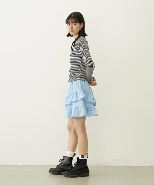 MILKFED.(ミルクフェド)の「RIB HALTER NECK TOP(Tシャツ/カットソー・レディース・ブラック/ピンク/パープル・ONE SIZE)」の8枚目の写真