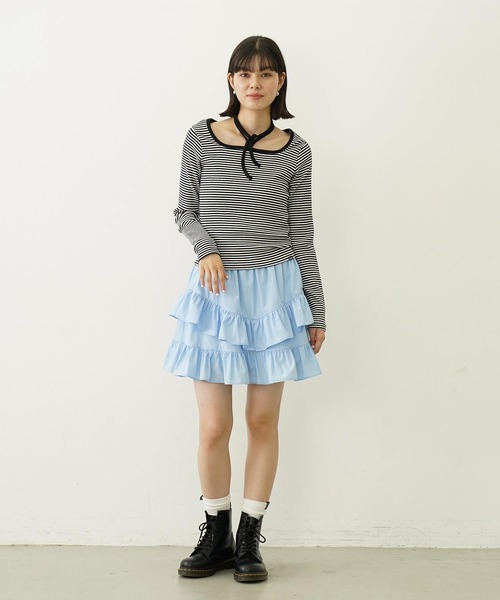 MILKFED.(ミルクフェド)の「RIB HALTER NECK TOP(Tシャツ/カットソー・レディース・ブラック/ピンク/パープル・ONE SIZE)」の6枚目の写真