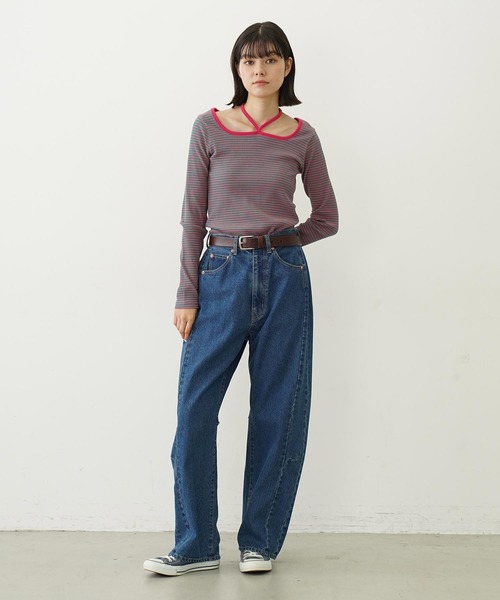 MILKFED.(ミルクフェド)の「RIB HALTER NECK TOP(Tシャツ/カットソー・レディース・ブラック/ピンク/パープル・ONE SIZE)」の10枚目の写真