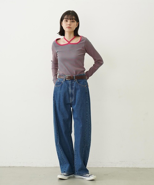 MILKFED.(ミルクフェド)の「RIB HALTER NECK TOP(Tシャツ/カットソー・レディース・ブラック/ピンク/パープル・ONE SIZE)」の13枚目の写真