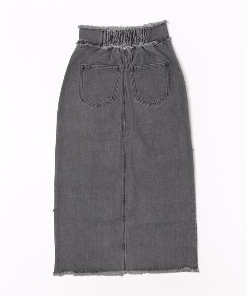 GORGE(ゴージ)の「《切替デザイン×ZIPスリット》レディース デニム ロングスカート ナローシルエット 春夏秋冬(デニムスカート・レディース・ブルー/ブラック・F)」の3枚目の写真