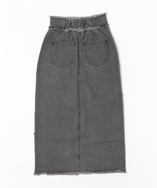 GORGE(ゴージ)の「《切替デザイン×ZIPスリット》レディース デニム ロングスカート ナローシルエット 春夏秋冬(デニムスカート・レディース・ブルー/ブラック・F)」の7枚目の写真