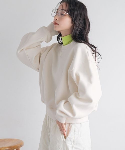 LOWRYS FARM（ローリーズファーム）の「スウェードウラケプルオーバーＬＳ　133783（スウェット・レディース・イエロー/チャコールグレー/アイボリー・FREE）」の21枚目の写真