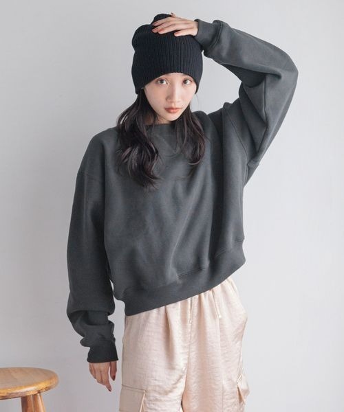 LOWRYS FARM（ローリーズファーム）の「スウェードウラケプルオーバーＬＳ　133783（スウェット・レディース・イエロー/チャコールグレー/アイボリー・FREE）」の15枚目の写真