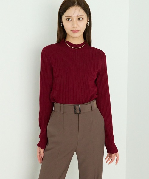 【セール】ワイドリブスタンドニット253044（ニット/セーター）｜Andemiu（アンデミュウ）