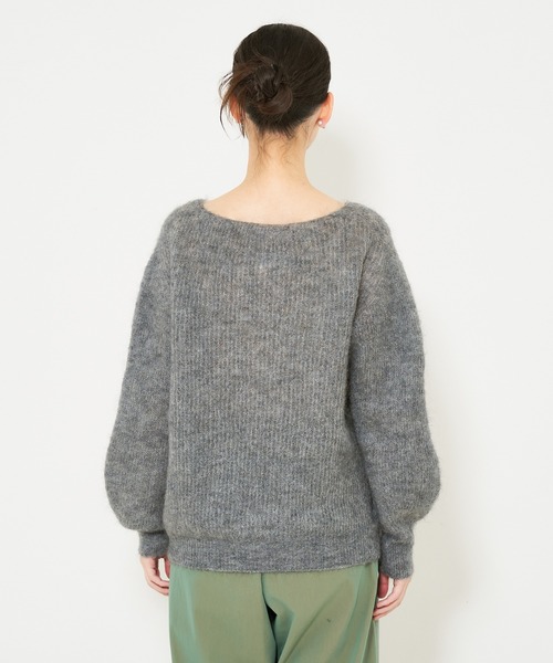 qualite scape（カリテ スケープ）の「パフ袖片畦ニットプルオーバー（ニット/セーター・レディース・ベージュ/エメラルド/チャコールグレー・フリー）」の13枚目の写真