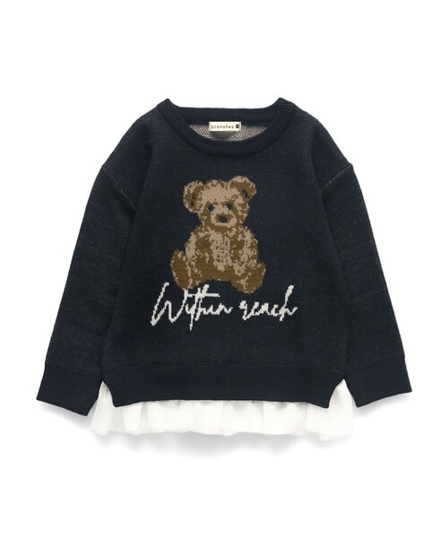 BRANSHES（ブランシェス）の「【マシンウォッシャブル】アソートニット（ニット/セーター・キッズ・ネイビー/アイボリー・S/L/M）」の15枚目の写真