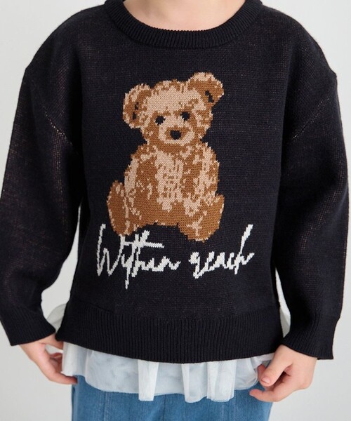 BRANSHES（ブランシェス）の「【マシンウォッシャブル】アソートニット（ニット/セーター・キッズ・ネイビー/アイボリー・S/L/M）」の10枚目の写真