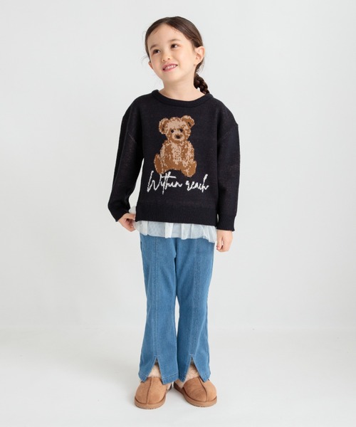 BRANSHES（ブランシェス）の「【マシンウォッシャブル】アソートニット（ニット/セーター・キッズ・ネイビー/アイボリー・S/L/M）」の3枚目の写真