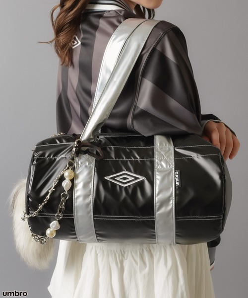UMBRO（アンブロ）の「【UMBRO/アンブロ】PUボストンバッグ（ボストンバッグ・レディース・ブラック/ホワイト・ONESIZE）」の15枚目の写真