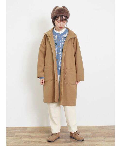 Samansa Mos2（サマンサ モスモス）の「ループ花柄ジャカードニットカーディガン（カーディガン/ボレロ・レディース・グレー/ブルー/オフホワイト/ブラック/ベージュ・F）」の13枚目の写真