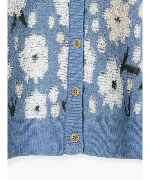 Samansa Mos2（サマンサ モスモス）の「ループ花柄ジャカードニットカーディガン（カーディガン/ボレロ・レディース・グレー/ブルー/オフホワイト/ブラック/ベージュ・F）」の21枚目の写真