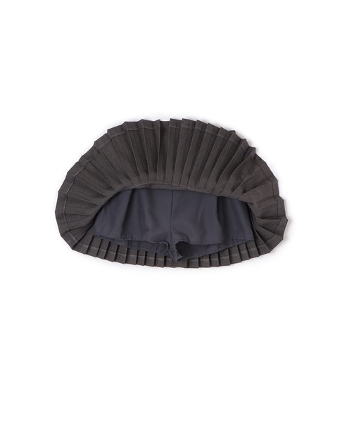 M DOLLY（エムドリー）の「side ribbon pleats mini skirt/サイドリボンプリーツミニスカート（スカート・レディース・グレー/ブラック・L/M/S）」の6枚目の写真