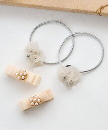 apres les cours | お花ラメゴム・ミニクリップセット(その他ヘアアクセサリー)
