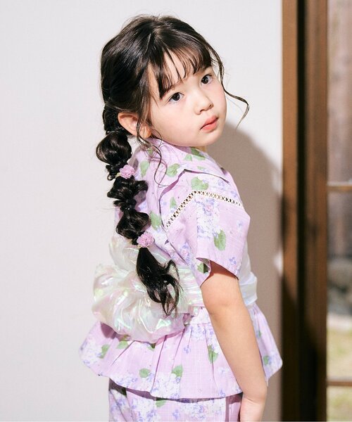 apres les cours(アプレレクール)の「お花ラメゴム・ミニクリップセット(その他ヘアアクセサリー・キッズ・アイボリー/ピンク・FREE)」の8枚目の写真